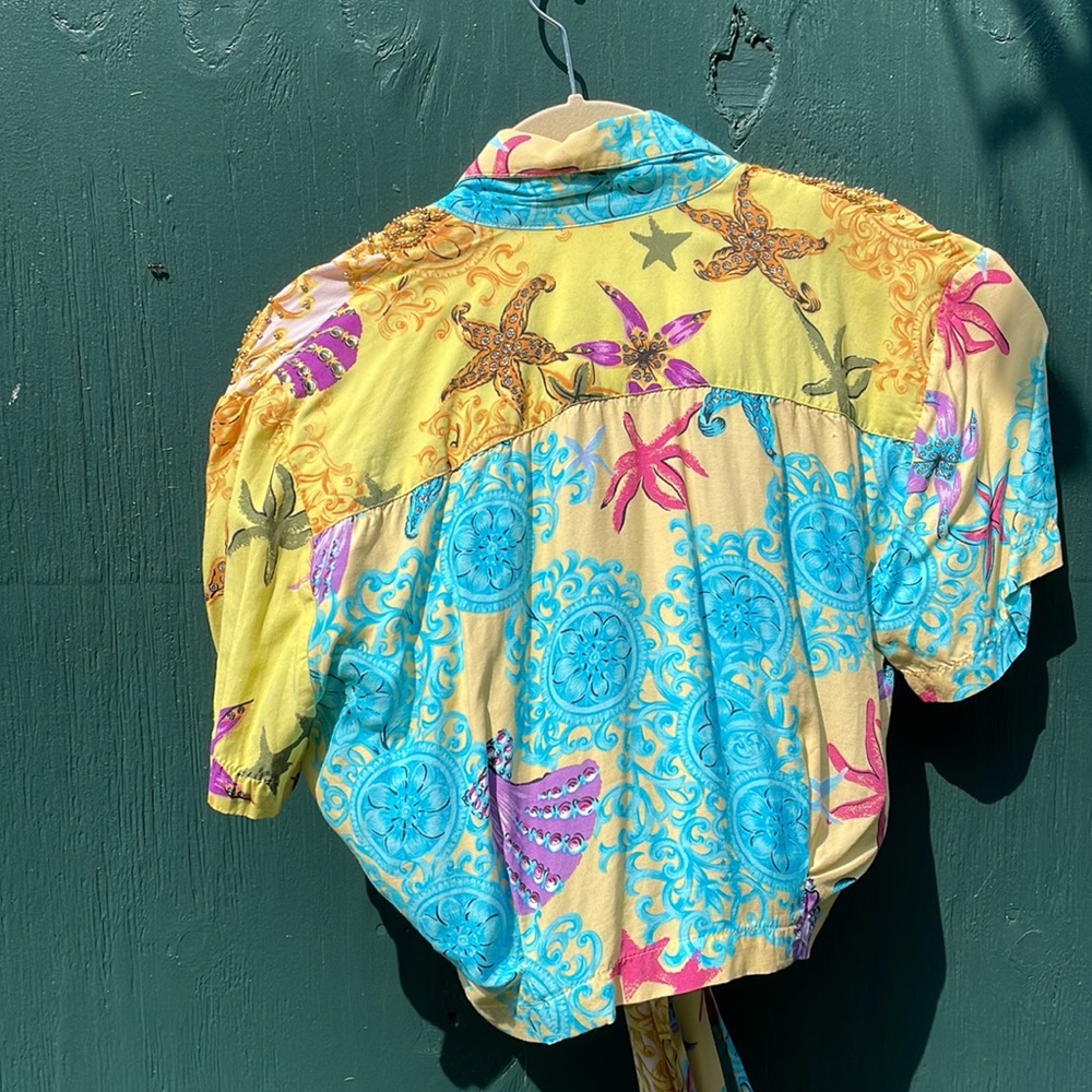 Tie-front summery embellished top from Surya, size S - Picture 5 of 5